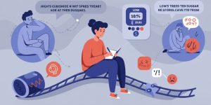 혈당 롤러코스터, 당뇨인 감정, 혈당 관리, 고혈당, 저혈당, 감정 기복, 당뇨병 관리, 당뇨 스트레스, 혈당 조절, 심리적 안정