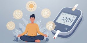 당뇨 관리, 삶의 질, 행복, 당화혈색소, 혈당 수치, 당뇨병, 마음챙김, 명상, 스트레스 관리, 건강 습관