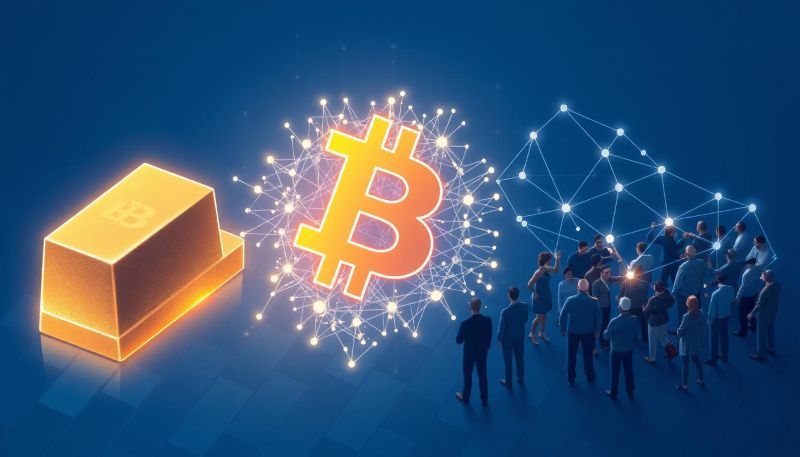 비트코인, 디지털 금, 블록체인, 탈중앙화, 암호화폐, 가치 저장 수단, 인플레이션 헤지, 사토시 나카모토, P2P 네트워크, 금융 시스템