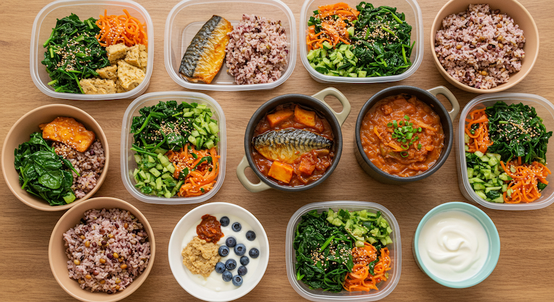 노화 방지 식단, 일주일 식단 계획표, 지중해식, DASH 식단, 한국식 건강식, 항산화 식단, 장수 식단, 저염 레시피, 뇌 건강 식단, 밀프렙