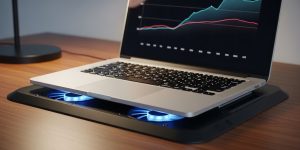 쿨링팬 위의 노트북